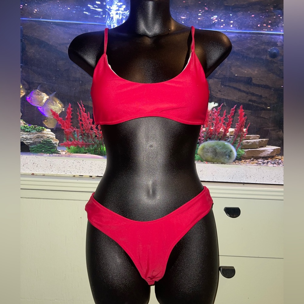 Ladies red 2 pc. Bikini new with out tags size M